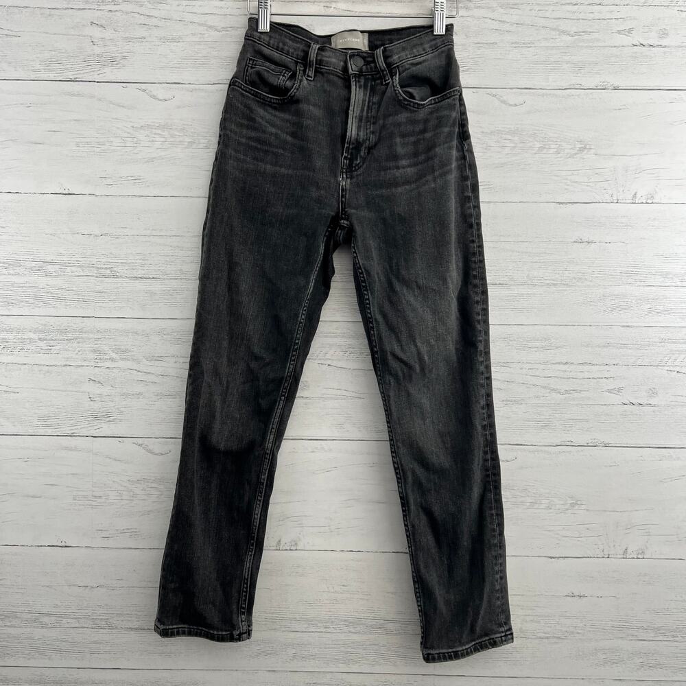 Everlane Dark Wash High Rise Straight Denim Jeans Size 6 - Picture 1 of 7